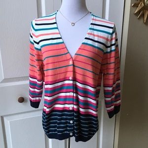 3/4 Sleeves V-Neck Cardigan Sweater